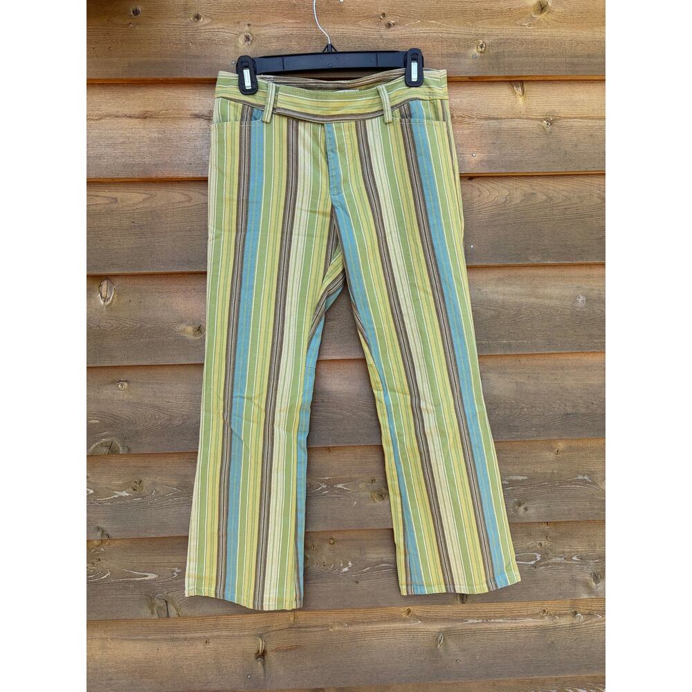 Nanette Lepore green striped 70's style pants